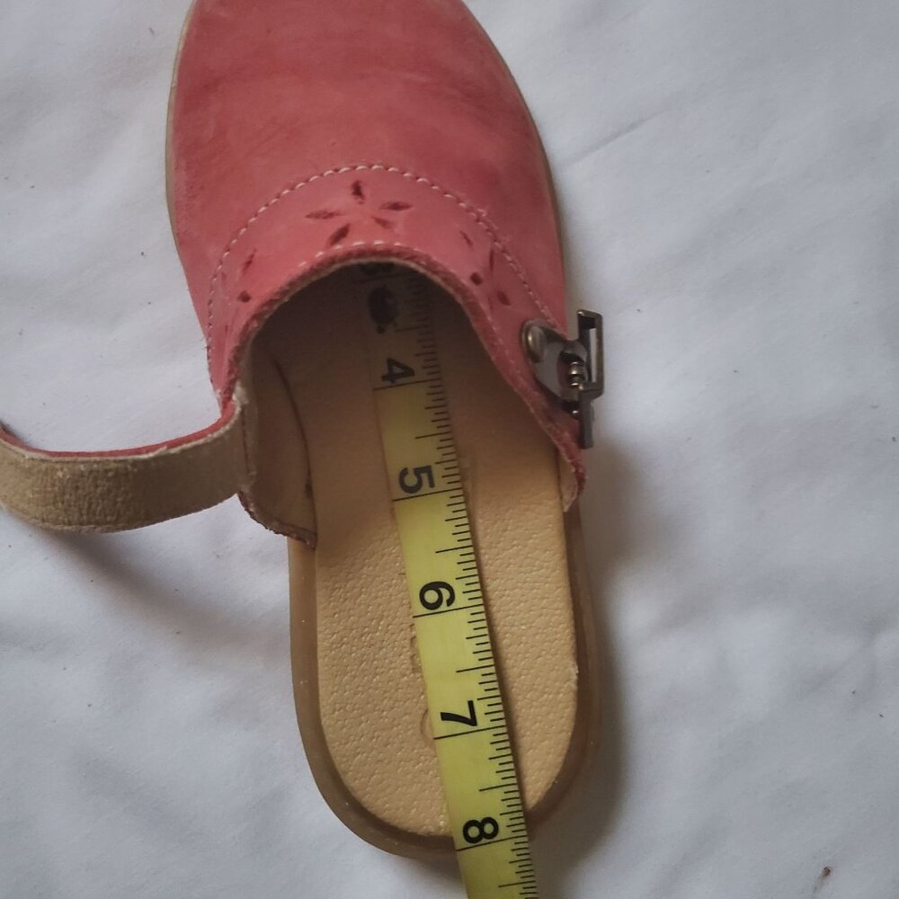 MY TWINN Collections Kids Girls Pink Nubuck Leather Slip-On Flat Clogs Size‎ 1 - Picture 11 of 12